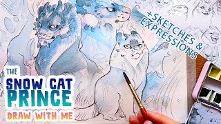 Designing The Snow Cat Princes DRAW WITH ME Ep 2