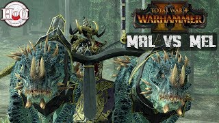 Mal vs Mel SUPER CLOSE - Total War Warhammer 2 - Online Battle 263 (RE UPLOADED)