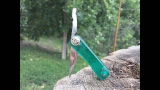 Мини складной нож своими руками. Фрикционный нож.