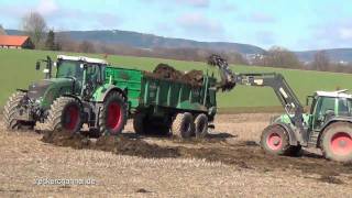 Miststreuen - Fendt 936 Vario + Tebbe + Fendt 818 Vario