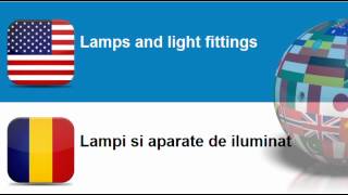Learn Romanian vocabulary #Topic = Lighting equipment and electric lamps