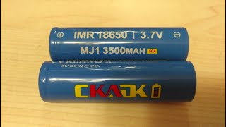 Тест аккумуляторов IMR18650 MJ1 3500 mah 50A