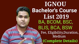 IGNOU Bachelor Courses List 2019 | IGNOU Courses | IGNOU FRESH ADMISSION 2019 | STUDENT ADDA |
