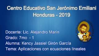 Aplicaciones con Ecuaciones lineales