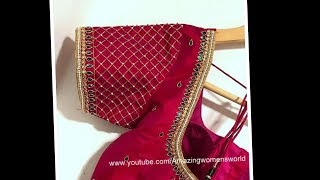 Most Beautiful Full Sleeves Design with Normal Stitching Needle- Same Like Aari/Maggam work