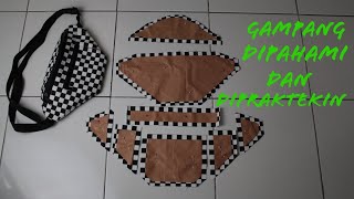 CARA MUDAH MEMBUAT POLA TAS SLEMPANG | TUTORIAL MENJAHIT