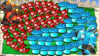 Plants vs Zombies Hack Jalapeno vs Ice-shroom (  FIRE vs ICE  )