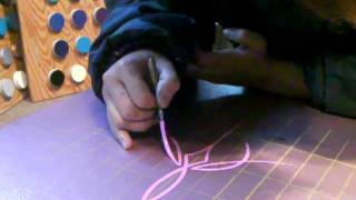 pinstriping,scroll,etc...painted by Shoko @KANAGAWA PAINT FACTORY