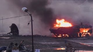 Взрыв  БМП ?  в Гусеве  Калининградской обл  29.01.2016