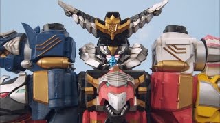 Gosei Great Grand Megazord Debut Fight (Power Rangers Megaforce)