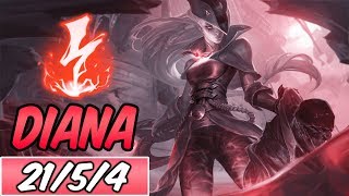 FULL AP 40% CDR DIANA MID | Build & Runes | League of Legends