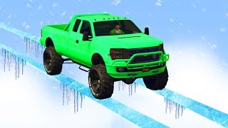 КАК ПРОЙТИ ЭТОТ СКОЛЬЗКИЙ ЗАСНЕЖЕННЫЙ КАНАТ НА ОПАСНОМ СКИЛЛ ТЕСТЕ! (GTA 5 Смешные Моменты)