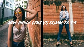 WIDE ANGLE VS 50mm F/ 1.4 PORTRAIT PHOTO SHOOT | Sammy Kleinn