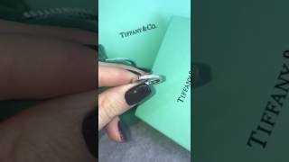Тонкое обручальное кольцо Тиффани серебро 925