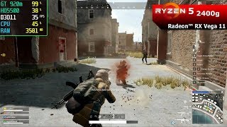PUBG PC on AMD Ryzen 5 2400g | RX Vega 11 | 2019 Benchmark Test