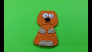 Пальчиковые куклы из фетра - "Щенок"