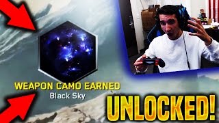 UNLOCKING WORLD'S FIRST "BLACK SKY CAMO" REACTION! INFINITE WARFARE NEW "UNLOCKING  BLACK SKY CAMO"!
