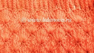 Шарф Катюша - вязание крючком по схеме - Crochet scarf scheme