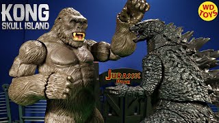 New King Kong Skull Island Mega Figure Vs Godzilla Jurassic Park  Unboxing