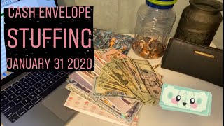 Cash Envelope Stuffing | January 31st 2020 | Paycheck #3