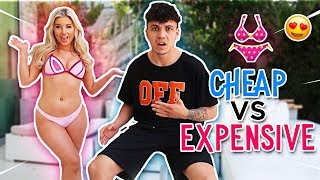 GUESSING Cheap VS Expensive BIKINIS On My GIRLFRIEND