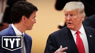Trump Scolds Trudeau For Canada Burning Down White House (They Didn't)