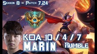 MaRin RUMBLE vs JAX Top - Patch 7.24 KR Ranked