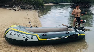 UNBOXING INTEX SEAHAWK 3 Perahu Karet Mancing I Bisa buat Banjir!!!