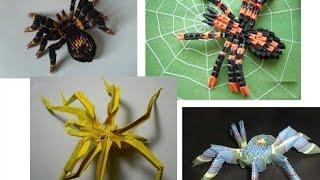 Поделки- Модульное оригами-бумажный паук