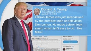 Trump takes a shot at Lebron James on Twitter