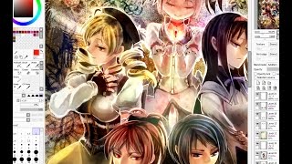 Madoka Magica Painting on Paint Tool SAI
