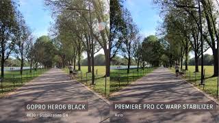 GoPro HERO6 Black Stabilization vs Adobe Premiere Pro CC's Warp Stabilizer