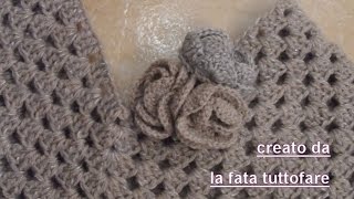 Tutorial:poncho all'uncinetto facile/ poncho punto granny***lafatatuttofare***