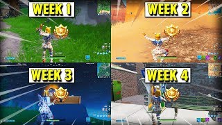 FORTNITE SEASON 9 SECRET BATTLESTAR LOCATION (WEEK 1, 2, 3 &4)