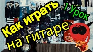 Уроки Игры На Гитаре с Нуля для Начинающих (1 Урок) Как Играть На Гитаре?