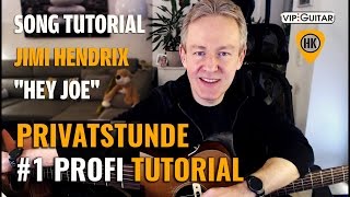 Song Tutorial "Hey Joe" Jimi Hendrix - Privatstunde Horst Keller
