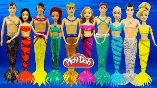 DIY Making Play Doh Mermaid Costumes for Disney Princess Couples
