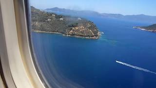 Approach and  scary landing at Skiathos Airport thomas cook tcx 1142 G-FCLK