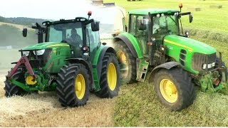 John Deere 6150R + 6930 P mit BigPack 1270 XC und Comprima 150 XC