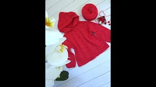 Как связать детский кардиган регланом сверху часть 1         How to knitt a children's cardigan