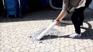 Industrial Vacuum Cleaner collecting Rocks