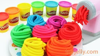 Learn Colors with Play Doh Pasta Spaghetti Making Machine Baby Toy Appliance and Surprise Kids Toys