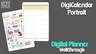 Digital Planner Walkthrough: Print Stick’s Digital Calendar Portrait