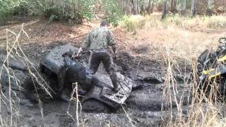 Polaris, Honda, Yamaha in deep mud