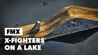 First Ever FLOATING Freestyle Motocross Course - Red Bull X-Fighters Munich 2014