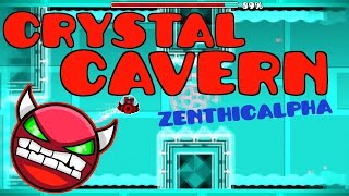 Geometry Dash Česky: Crystal Cavern! [Very easy DEMON] [FHD/60FPS]