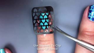 Heart Vinyl Nail Stencil Application