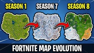Fortnite Map Evolution (Seasons 1-8)