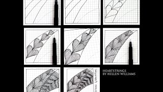 VASILISINAMARI zentangle tutorial pattern "Heartstrings" (узор зентангл)