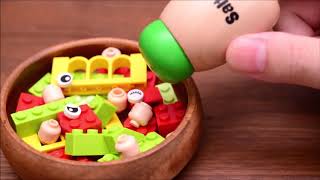 Stopmotion Cooking LEGO Salad! ASMR/EATING